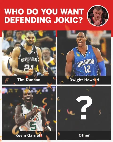 若可以从NBA历史挑选任何一位巅峰期球员防现在约基奇 你会选谁？