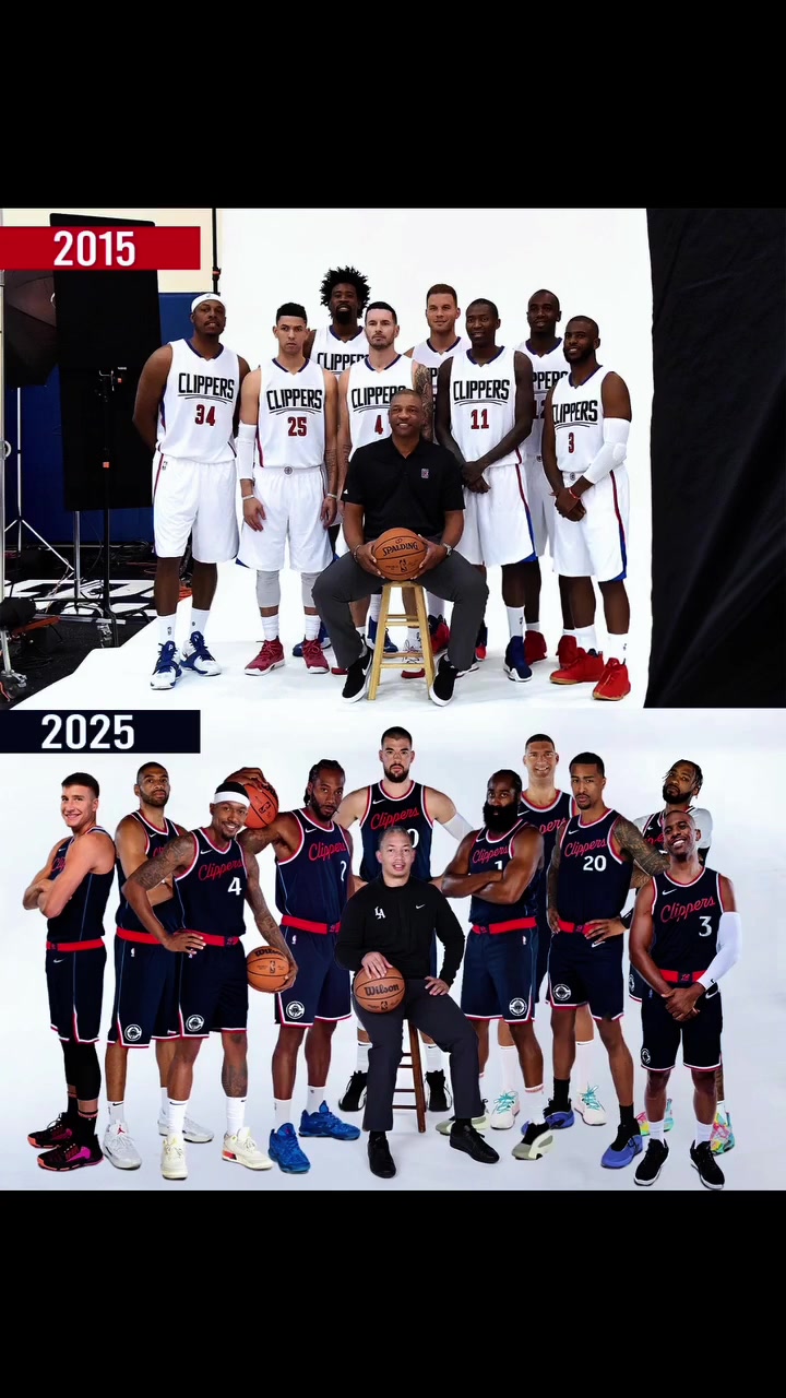 15年和25年的快船阵容对比，哪一年得阵容更行？